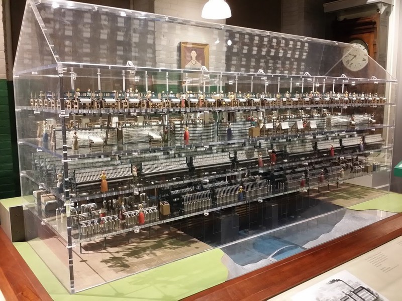 A model of the factory when it was in operation