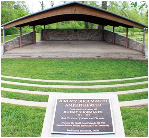 The Jeremy Shoemaker Amphitheater was dedicated on October 1, 2000 and is the site of concerts and other performances hosted at the park. 