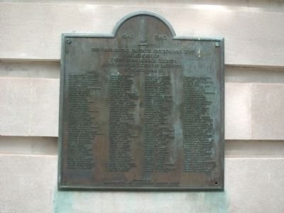 The Monroe County World War II Honor Roll is a plaque that reads the names of those who made the supreme sacrifice in that war. It was dedicated by the Bloomington and Friendship Garden Clubs.