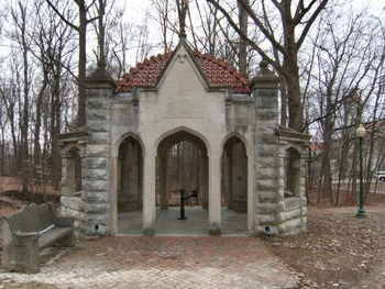 The Well House was constructed in 1908 and remains one of the iconic landmarks on the IU campus.