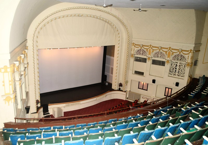 Looking from the balcony onto the stage