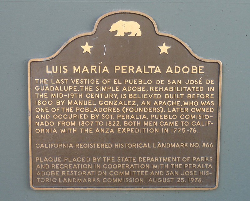 Luís María Peralta Adobe (Historical Plaque)