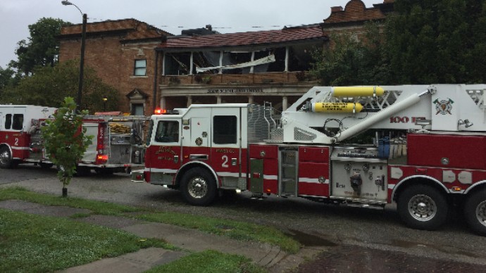 The aftermath of the September 2018 roof collapse