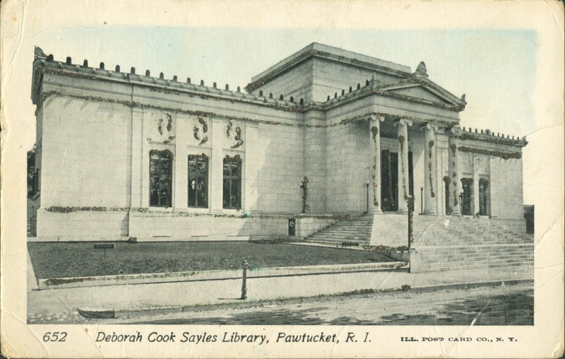 Pawtucket Library Postcard - Date Unknown