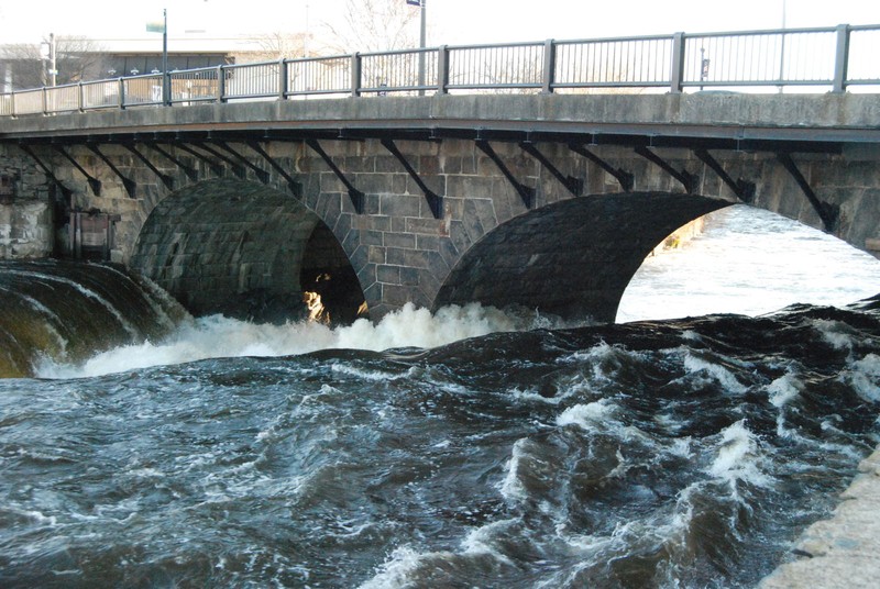 Pawtucket Falls and Main Street Bridge. 