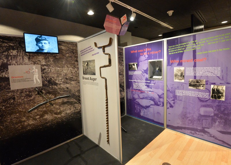 The Watts Museum's 2014-2015 exhibit, Black Diamonds: The Early Coal Industry of West Virginia, focused on the days of mining coal by hand. 