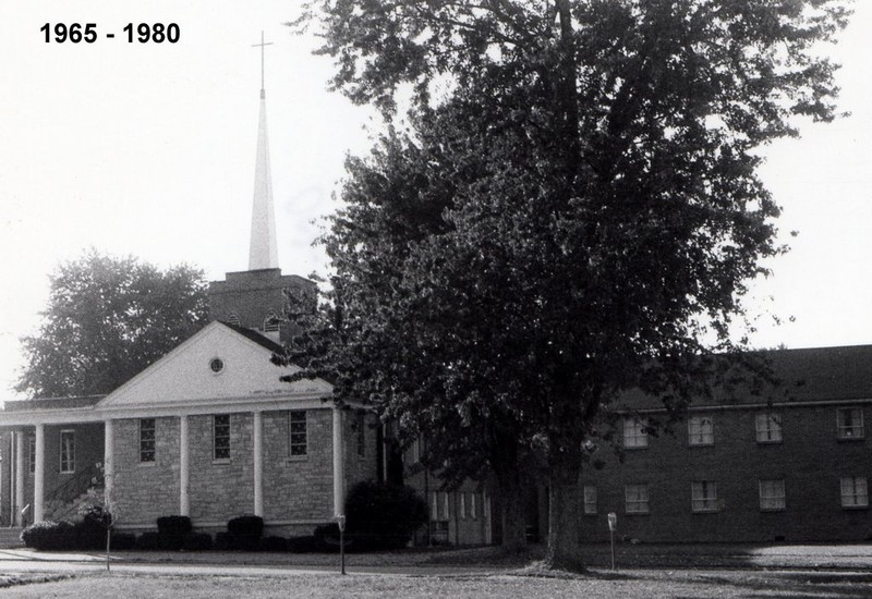 The sanctuary in the 1960s following the addition of a narthex (front lobby area).