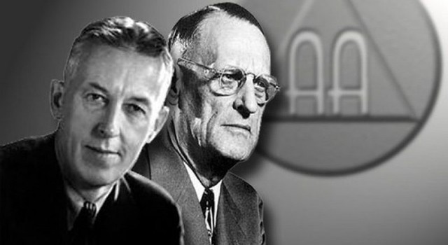 Bill W. on the left and Dr. Bob on the right, the co-founders of Alcoholics Anonymous.