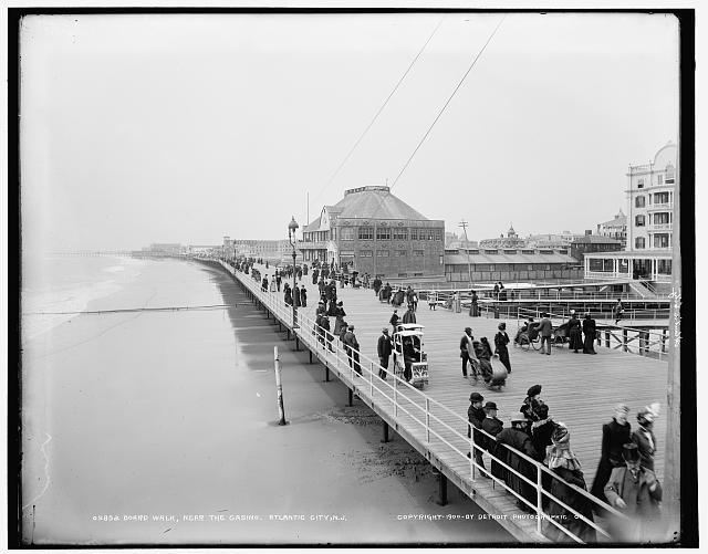 Atlantic City Boardwalk, near the Casino (circa 1900)