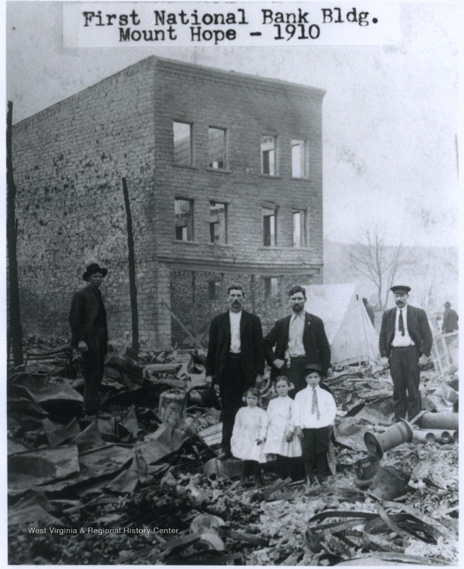 Picture taken after the fire of 1910. One of the only structures remaining after the great fire.