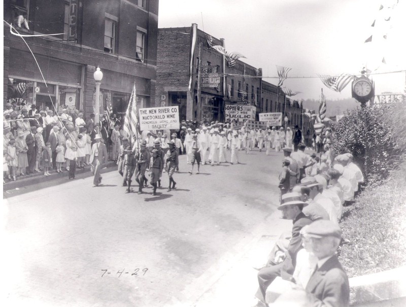 Parade with boy scouts, 1929.