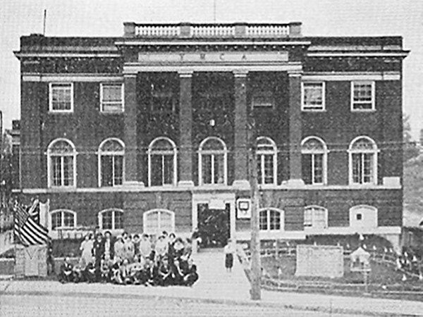 Loop Creek YMCA shortly after construction.  Notice the stairs have not yet been added.  Due to the seating capacity being well over 500 the New River Company would be required to add the staircase in case of an emergency exit. 