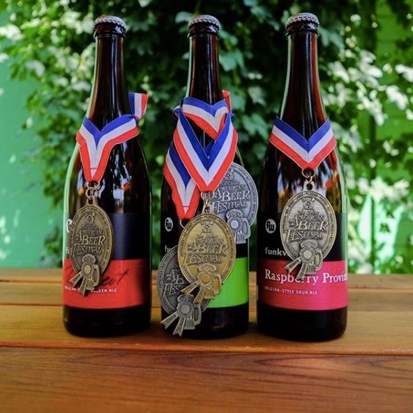 Funkwerks' Awards from the Great American Beer Fest (posted September 16, 2018 on Instagram, @funkwerks)