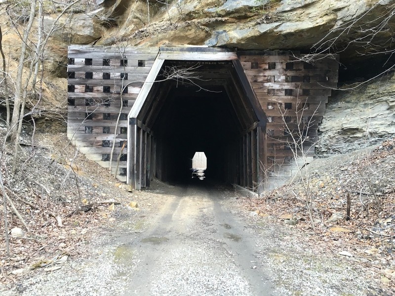 Length of tunnel from western opening, March 1, 2016