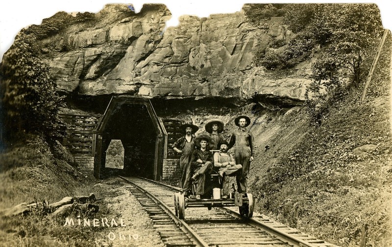 Postcard showing tunnel in the late 1800s. Courtesy of the Southeast Ohio History Center.