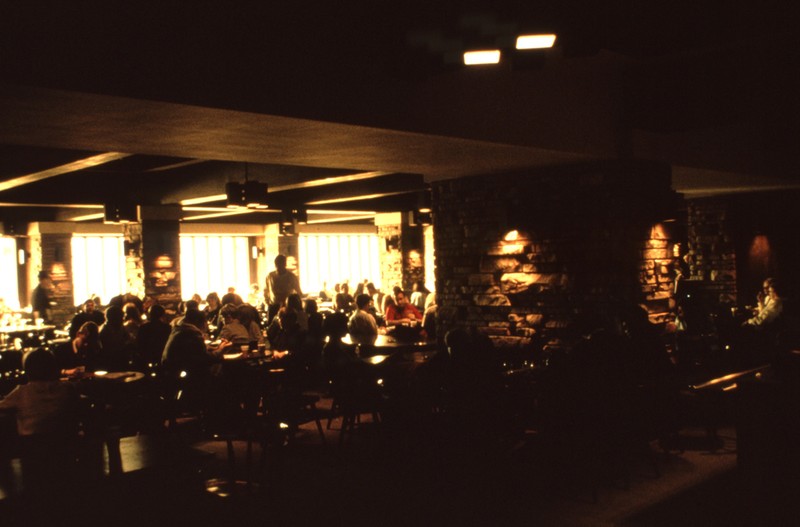 The interior of the Ramskeller Pub in the Lory Student Center (1970?)