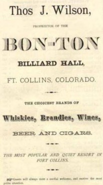 Advertisement flier for Bon-Ton Billiard Hall, 1880.