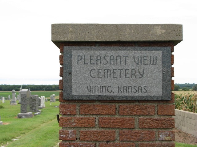 The Entrance to Pleasant View Cemetery, burial site of the participants of the “Cassel Party." Photo by Carol Mills.