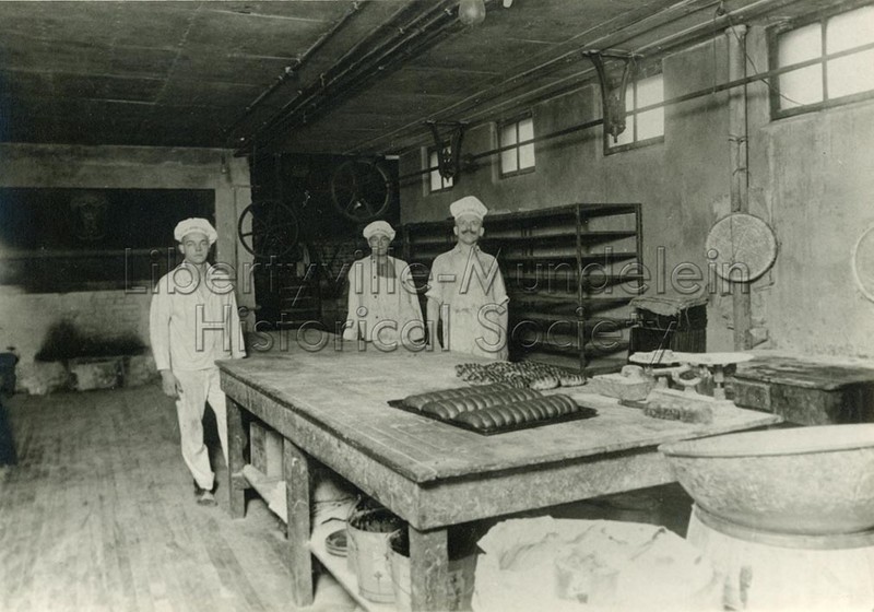 In the Basement of the Bakery, Charles , Fred and "Wau," 1920