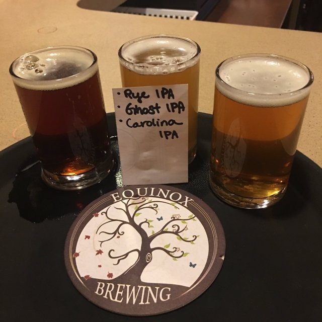 A picture of three of their most famous beers. This was taken by a customer to show off the beers he had just ordered. (2018)