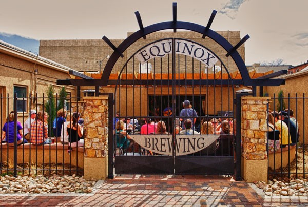 The front of Equinox. In this photo, we see the beer garden which is typically used to host events during warmer days. (2018)
