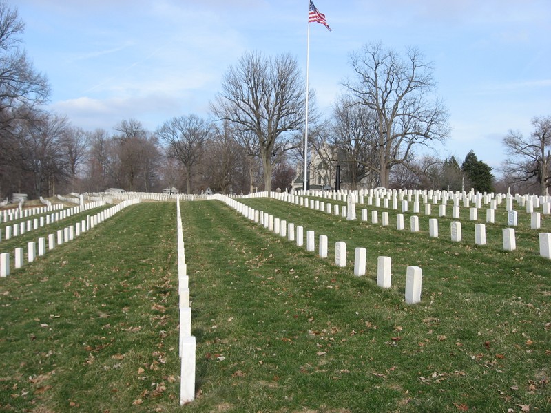 The Crown Hill National Cemetery was dedicated in 1866. 