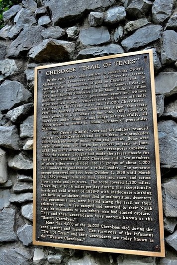 The "Trail of Tears" marker is part of the trail's marker series. The marker is located on 200 Trail of Tears Drive in Hopkinsville Kentucky. The sign commemorates Southeastern Native Americans march through Kentucky on the way to Oklahoma. 