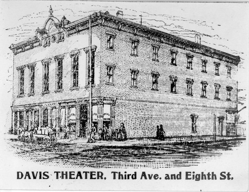Depiction of the opera house in its earlier years. Image courtesy of Marshall University Special Collections.