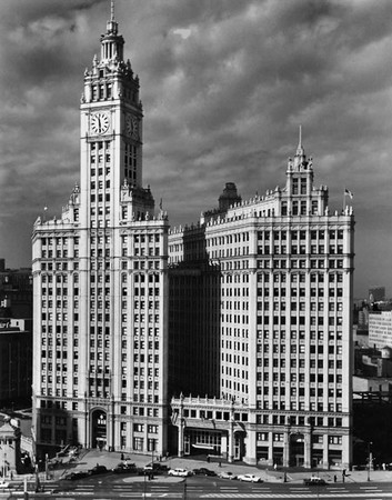 The Wrigley Building with both sections complete