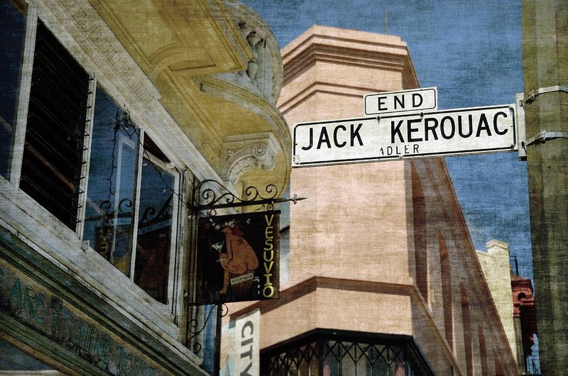 The sign marking the location of Jack Kerouac Alley