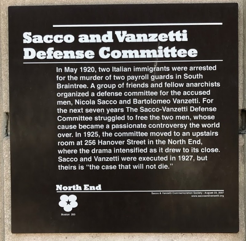 The Plaque, located in the North End