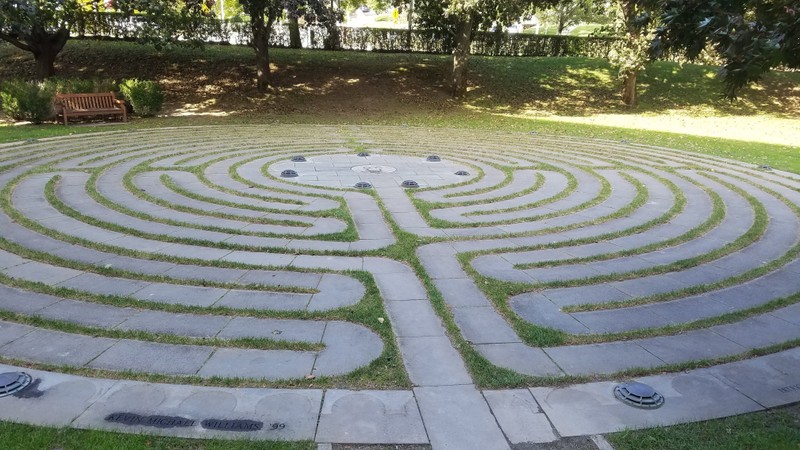 Close up of the labyrinth path
