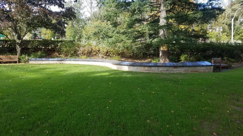 The veterans memorial wall