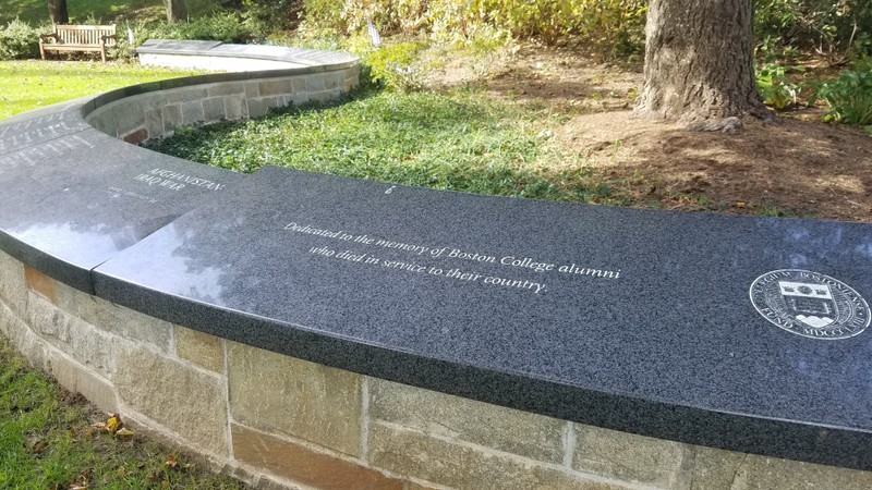 Dedication of the memorial wall