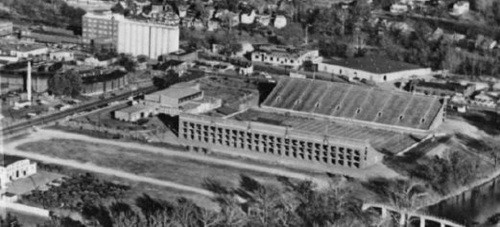 Victory Stadium, opened in 1942 hosted numerous high school, college, and professional football games