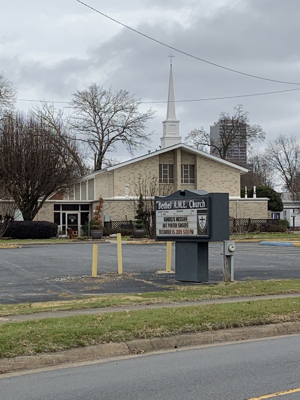 Bethel African Methodist Episcopal Church was founded in 1875 at 9th and Broadway and later moved to its present location.