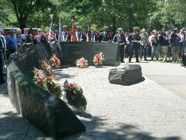 A photo from a ceremony honoring the victims of the fire on its 40th anniversary (via CBS Boston)