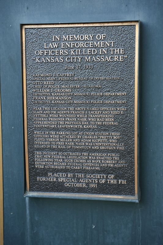 This memorial plaque is located just to the left of the east entrance to the station