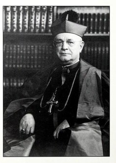 Abbot Vincent Taylor (1877-1959), second abbot of Belmont Abbey,  president of the college, and the namesake of the library. Source: Baumstein, Blessings in the Years to Come (1997).