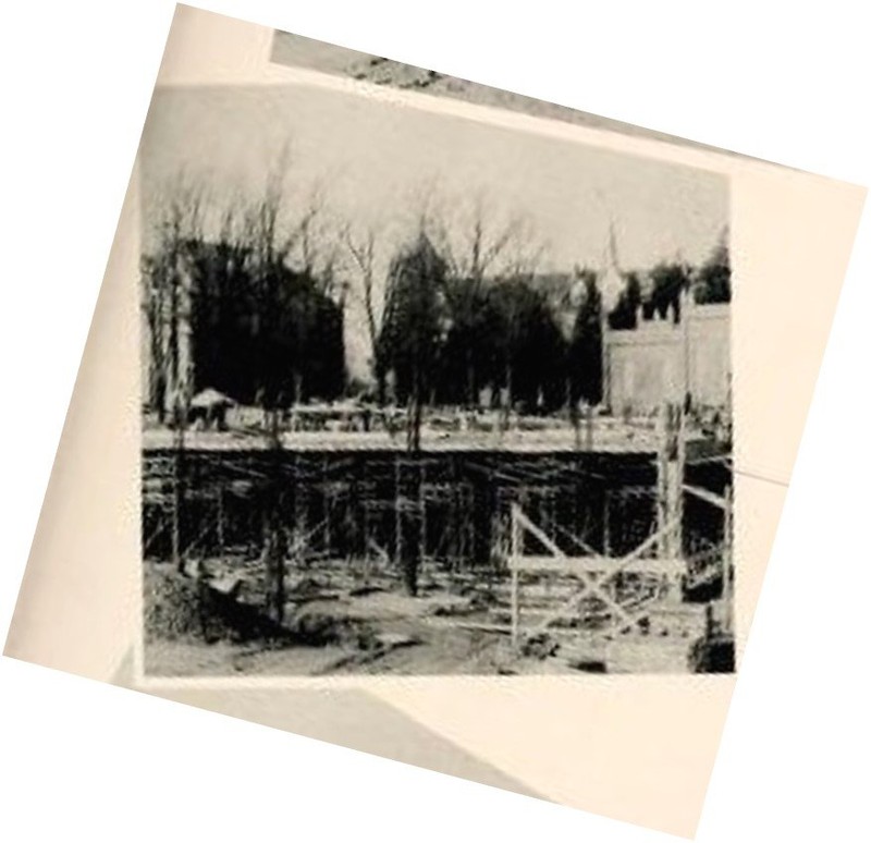 Construction of the Abbot Vincent Taylor Library. Source: The Spire Yearbook, 1958.