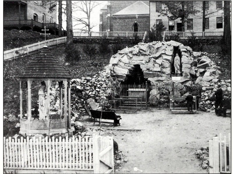 The Our Lady of Lourdes Grotto in 1894, three years after its creation.