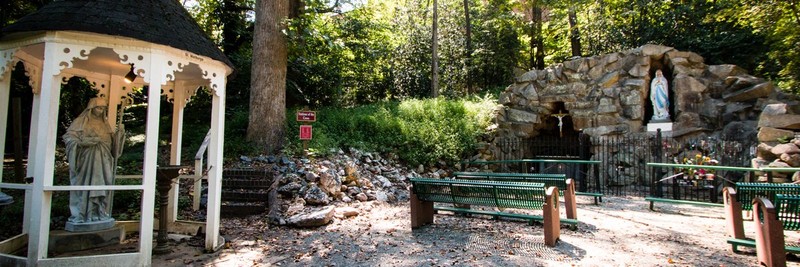 Our Lady of Lourdes Grotto is a historic campus structure part of the Belmont Abbey College. Listed in the National Register of Historic Places as part the Belmont Abbey Historic District in 1993.