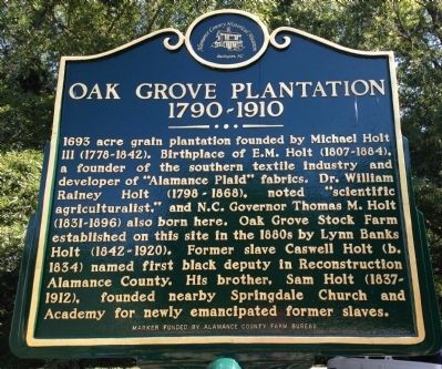 Dr. William Rainey Holt, born on the plantation, owned the first registered cattle in the state. When he bought and registered a Shorthorn Bull and was considered a leader in agriculture. 