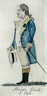 Sketch of Major John Clark by Lewis Miller.