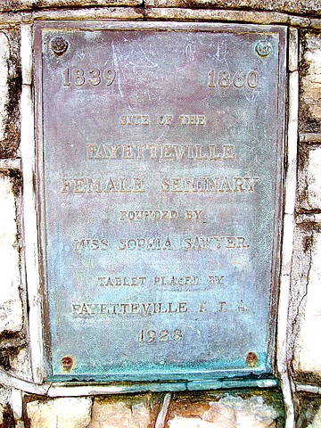 This historical marker can be found on the north side of West Mountain Street near the intersection with Locust Ave 