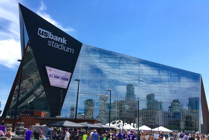 Outside view of US Bank Stadium