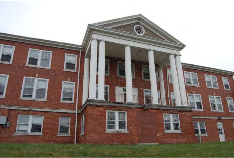 The front of the former home before it was demolished