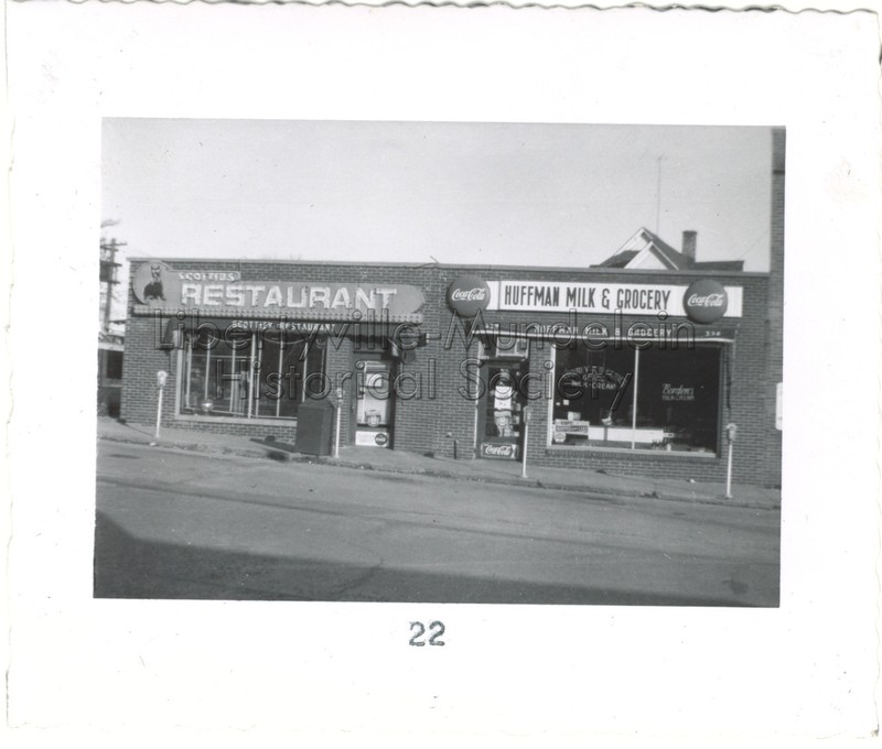 Scottie's Restaurant & Huffman's Grocery, 1955