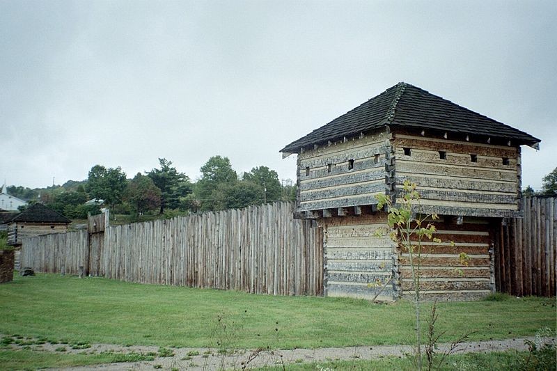 Reconstruction of Fort Randolph in Point Pleasant, West Virginia