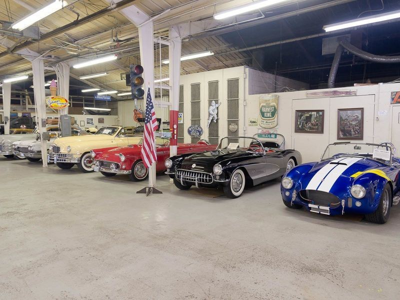 The museum houses nearly 70 old cars including a Batmobile.
